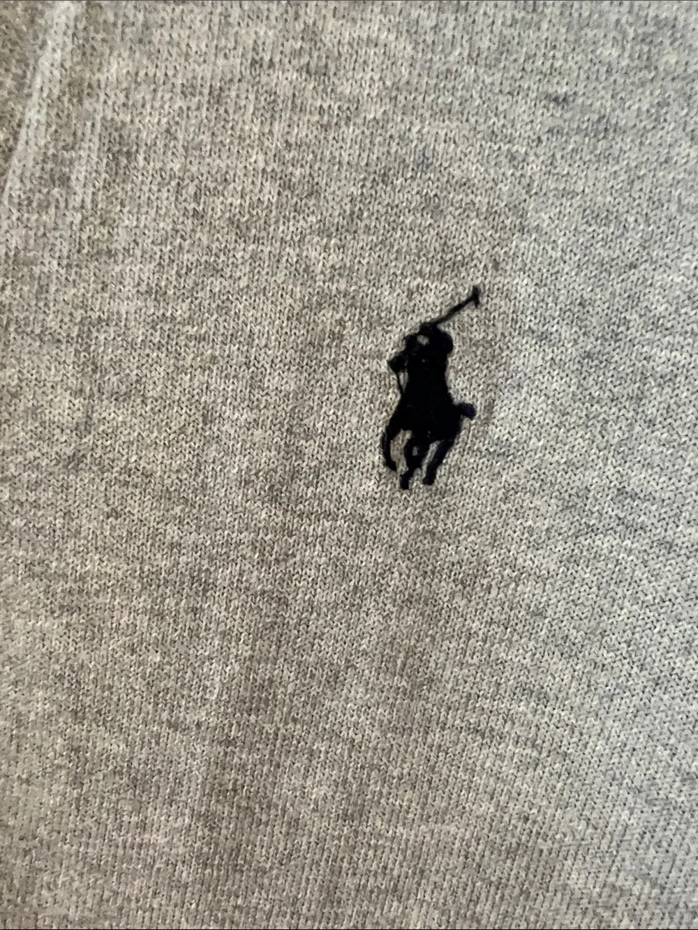 Vintage Y2K Polo Ralph Lauren Gray V-Neck knitted Cardigan Polo Logo knit sz M
